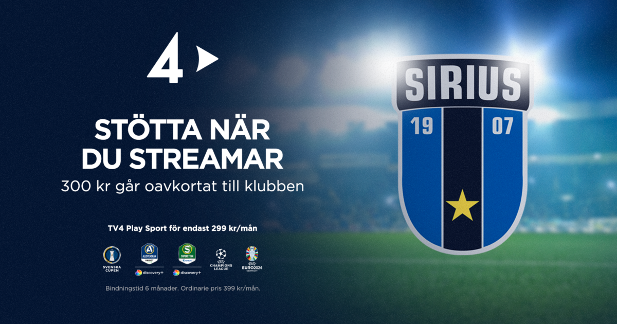 Svenska Cupen sänds på TV4 Play
