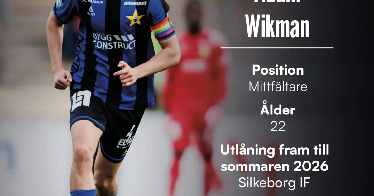Adam Wikman lånas ut till Silkeborg IF - Sirius Fotboll